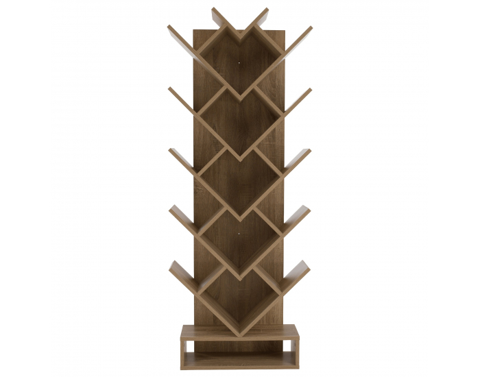 Regál Vevey - hnedosivý dub