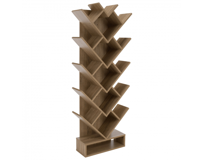 Regál Vevey - hnedosivý dub