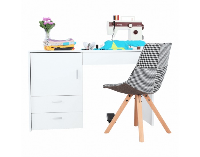Viacúčelový stôl pre krajčírky Tailor - biela