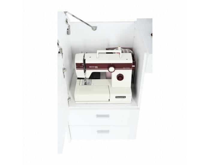 Viacúčelový stôl pre krajčírky Tailor - biela