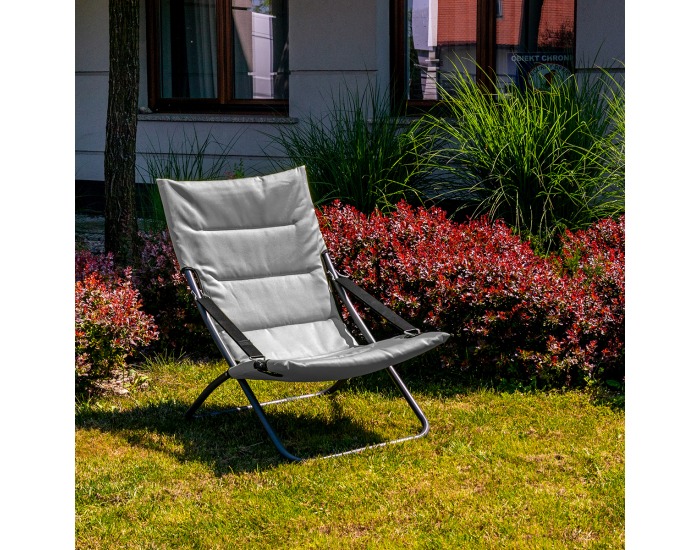 Plážové lehátko Vicare - sivá