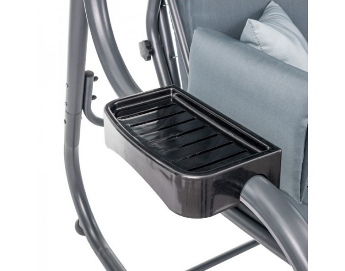 Záhradná hojdačka Victoria - antracit / sivá