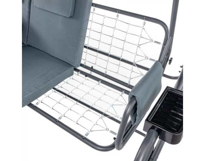 Záhradná hojdačka Victoria - antracit / sivá