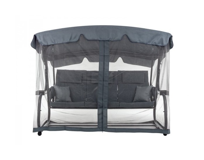 Záhradná hojdačka Victoria - antracit / sivá