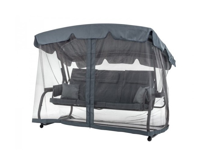 Záhradná hojdačka Victoria - antracit / sivá