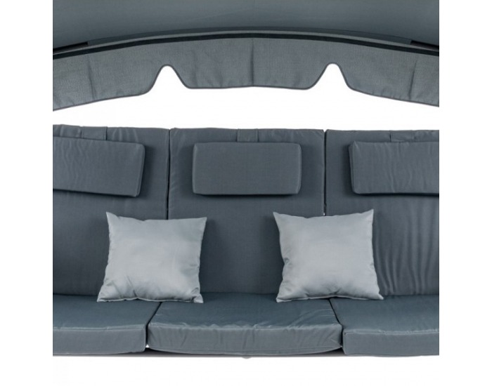 Záhradná hojdačka Victoria - antracit / sivá