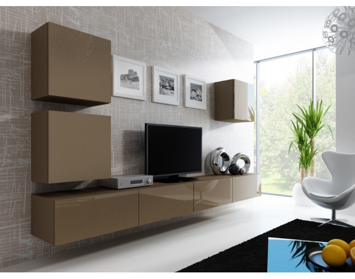 Skrinka na stenu Vigo 50 - latte / latte lesk