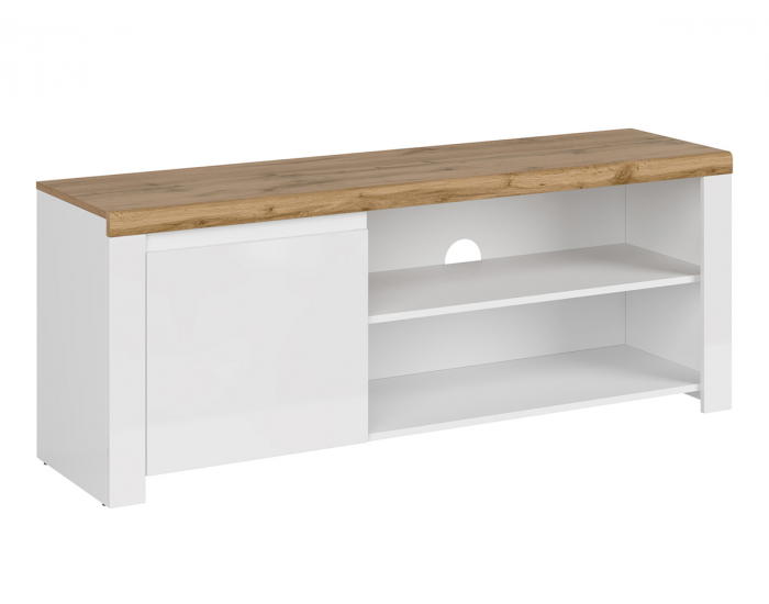 Obývacia izba Vilgo - biely lesk / dub wotan