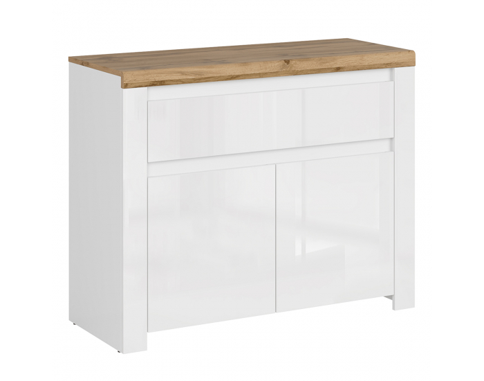 Obývacia izba Vilgo - biely lesk / dub wotan