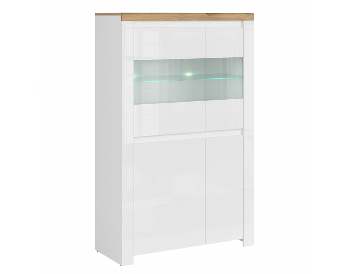 Obývacia izba Vilgo - biely lesk / dub wotan