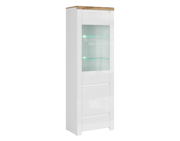 Obývacia izba Vilgo - biely lesk / dub wotan