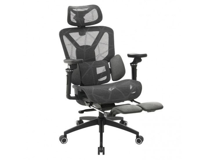 Kancelárske kreslo Vilmer - tmavosivá / čierna