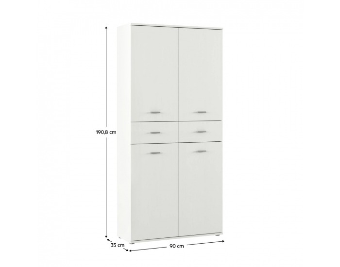 Botníková skriňa / regál Vilot - biela