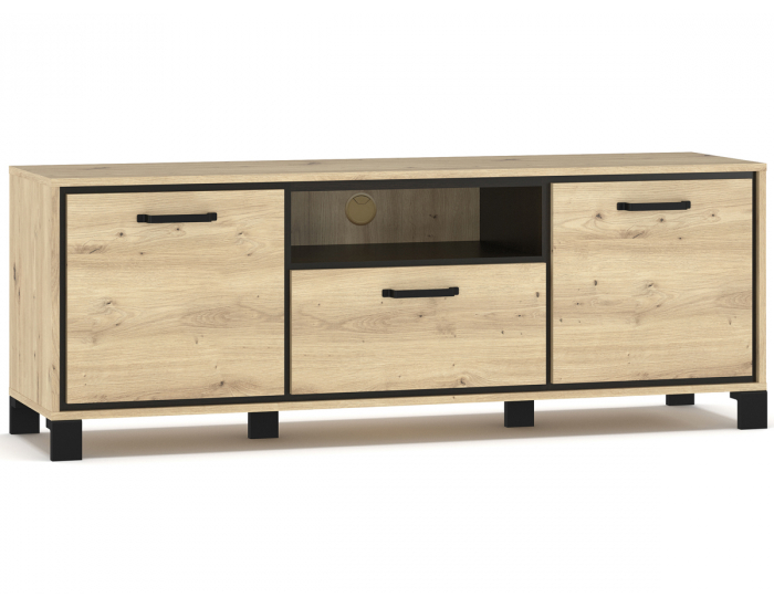 TV stolík Vinap TV-2D1DRWR - dub artisan / wenge tmavá