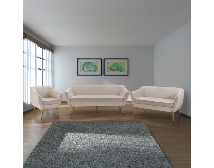 Dvojsedačka Vioda - béžová (Velvet) / prírodná