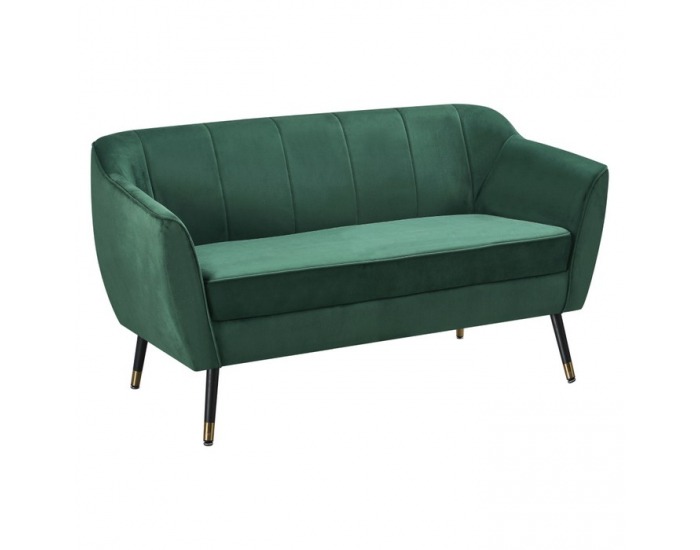 Dvojsedačka Vioda - zelená (Velvet) / čierna / zlatá