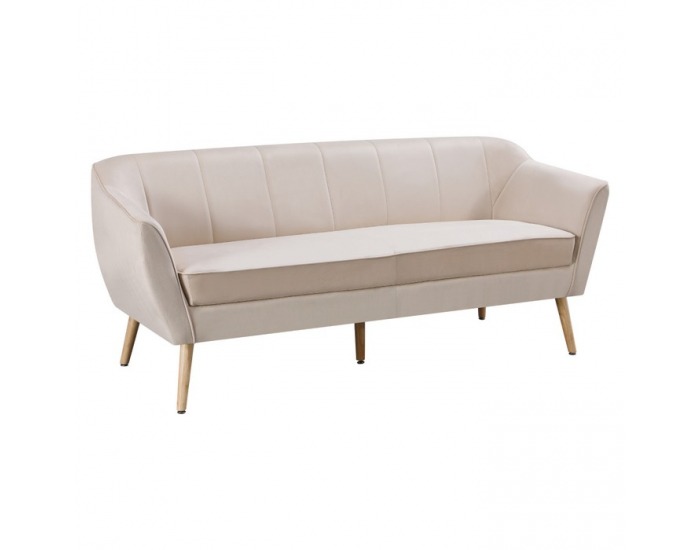 Trojsedačka Vioda - béžová (Velvet) / prírodná