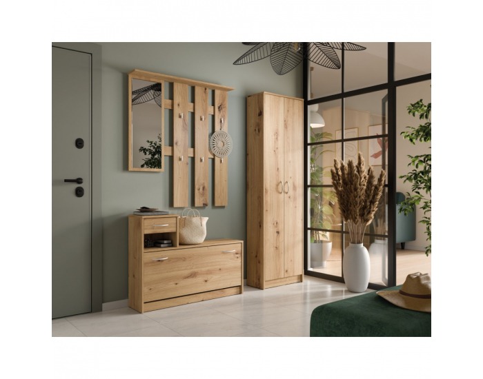 Dvojdverová policová skriňa Vira Mecki New - dub artisan