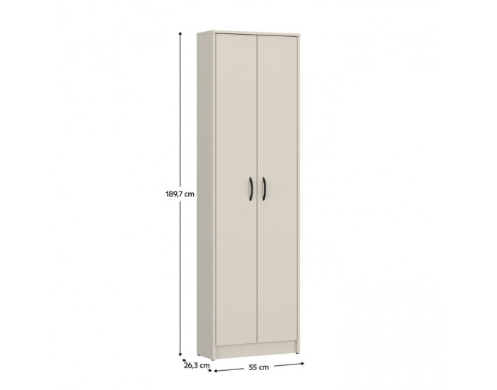 Dvojdverová policová skriňa Vira Mecki New - kašmír