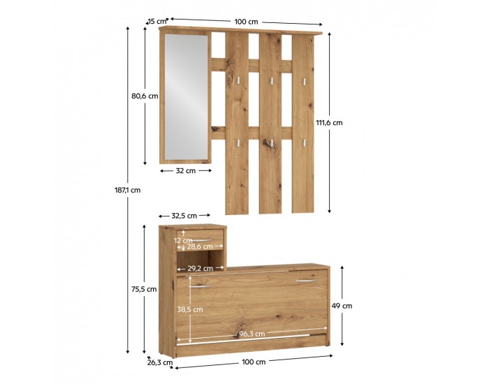 Predsieň Vira Mecki New - dub artisan