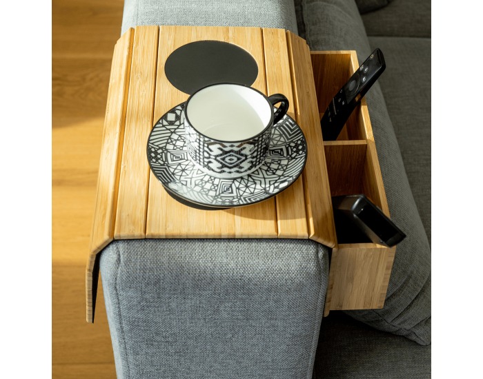 Drevená podložka na sedačku Vise - prírodná / čierna