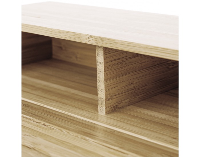 Drevená podložka na sedačku Vise - prírodná / čierna