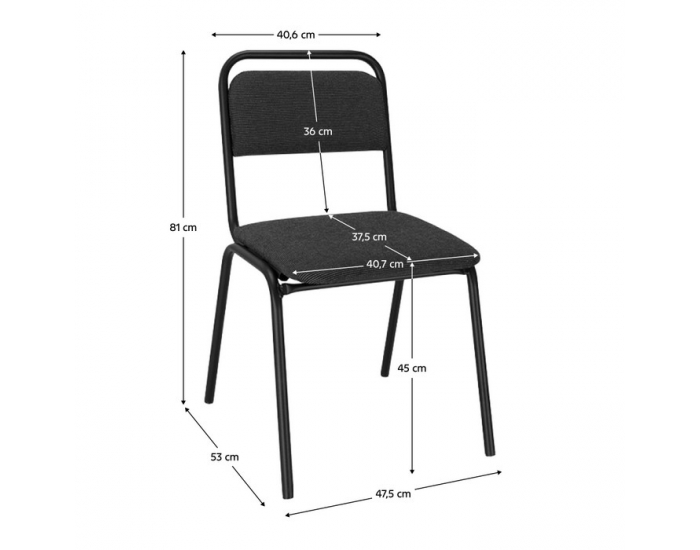 Konferenčná stolička Visitor - sivá