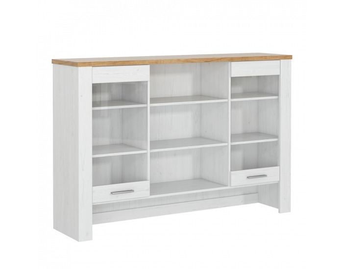 Vitrína (nadstavba) Rene 160 - biela andersen / dub bernstein