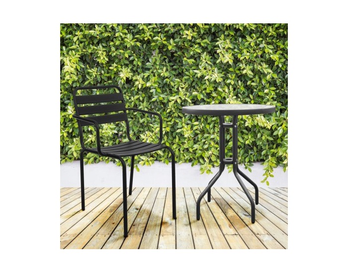 Záhradná stolička Vittorio - čierna