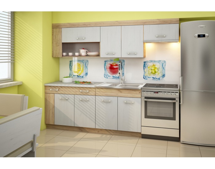 Kuchyňa Viza Plus - craft zlatý / craft biely