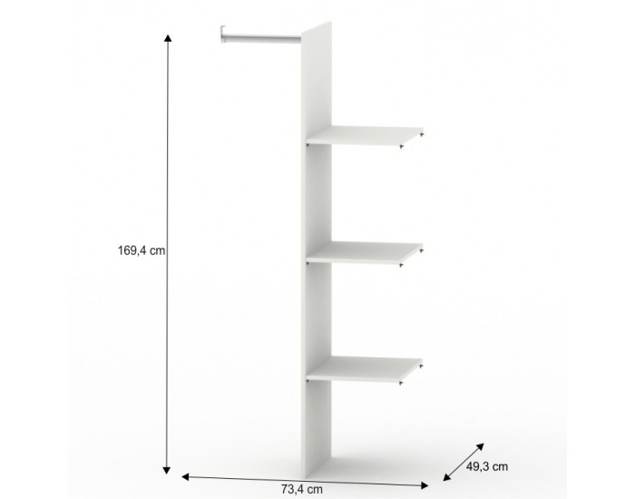 Priečka do šatníkovej skrine Ria VVS-005-00 - biela