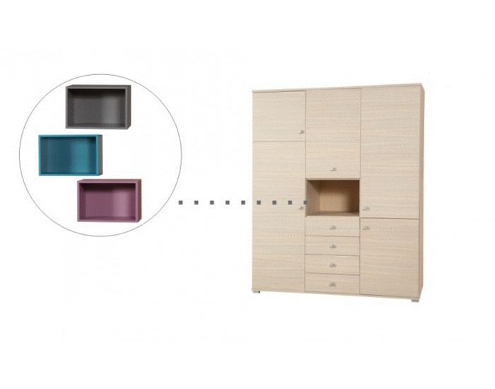 Kombinovaná skriňa Blog SZF.5D4S - dub ferrara