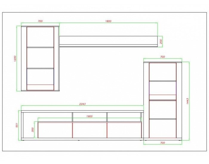 Obývacia stena Carry - vanilka / nocce sorrento