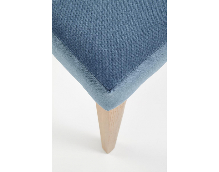 Jedálenská stolička Wenanty - dub medový / modrá