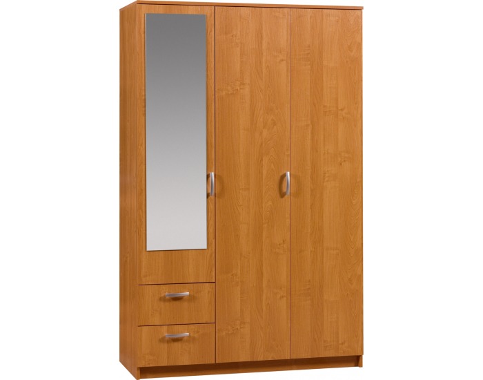 Šatníková skriňa so zrkadlom Wenecja 1 2D L/P - jelša