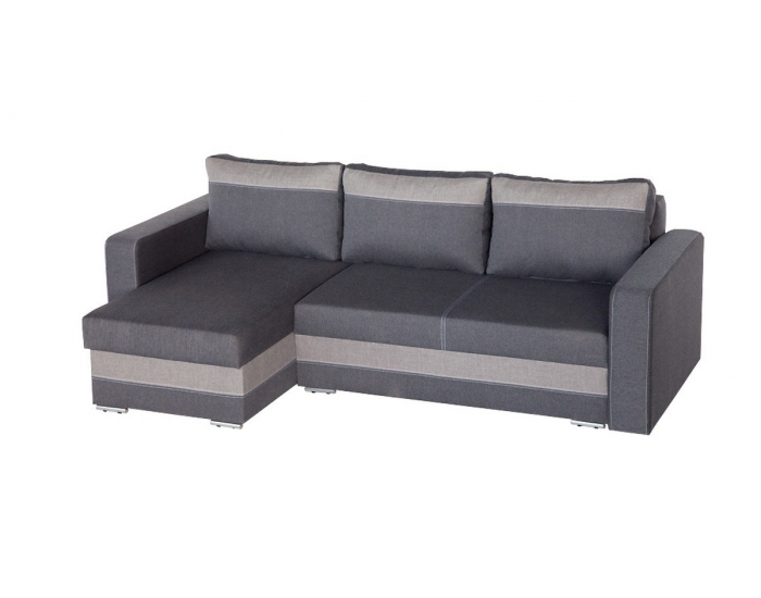 Rohová sedačka s rozkladom Aleksander L/P - šenil šedý (inari 96) / sivá (inari 90)