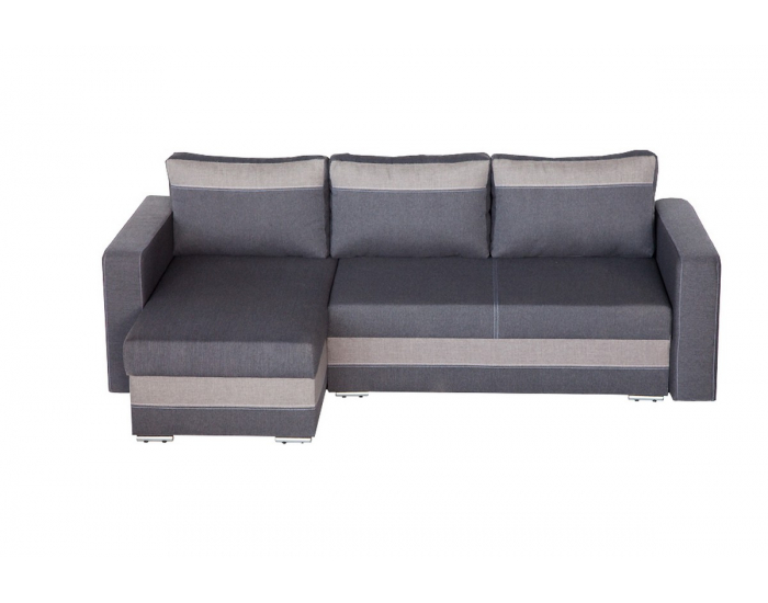 Rohová sedačka s rozkladom Aleksander L/P - šenil sivý (Portland 91)
