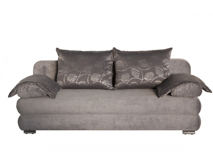 Rozkladacia pohovka s úložným priestorom Wanted - šenil sivý (Faro 31) / vzor Fiona