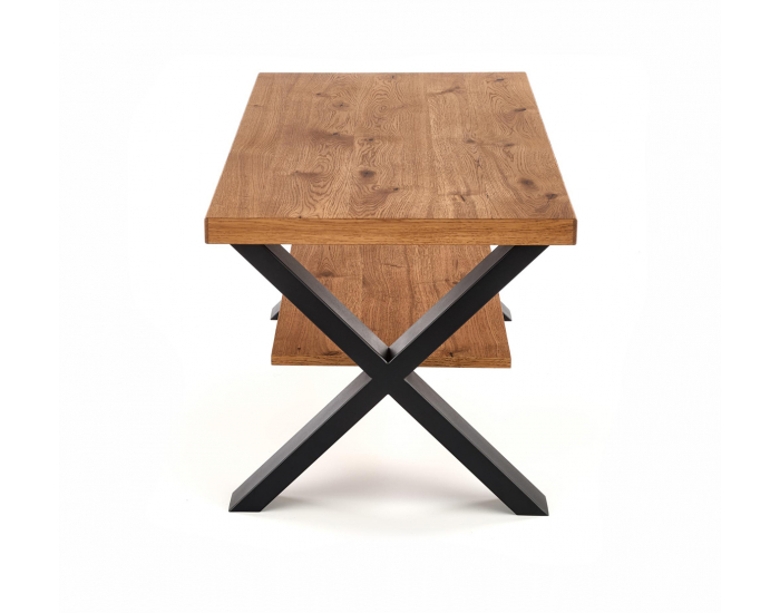 Konferenčný stolík Xavier - dub svetlý / čierna