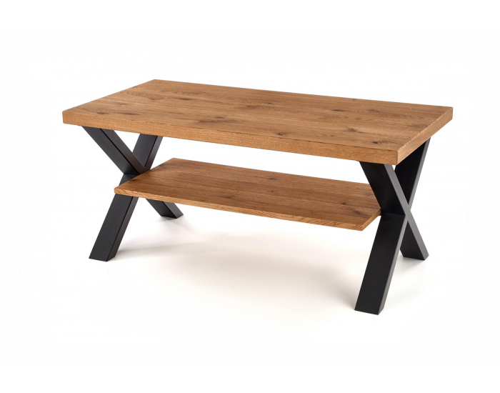 Konferenčný stolík Xavier - dub svetlý / čierna