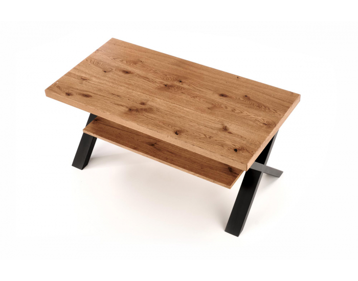 Konferenčný stolík Xavier - dub svetlý / čierna