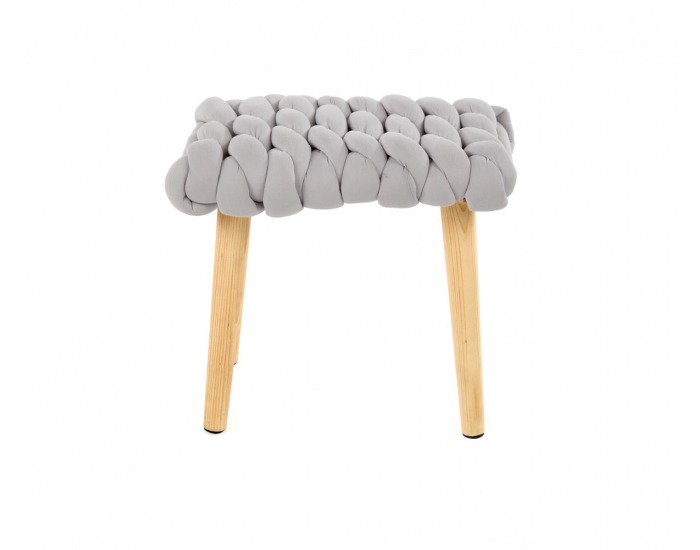 Taburetka Yeti - sivá / prírodná