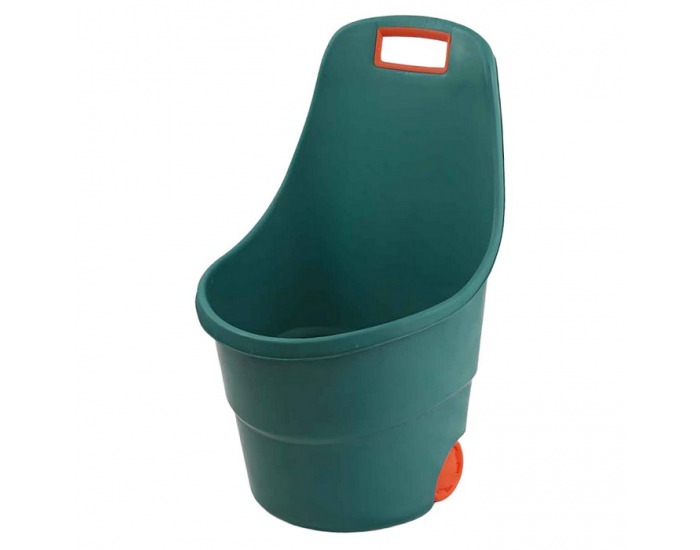 Plastový záhradný vozík Zafer - zelená / oranžová