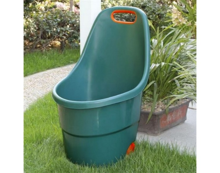 Plastový záhradný vozík Zafer - zelená / oranžová