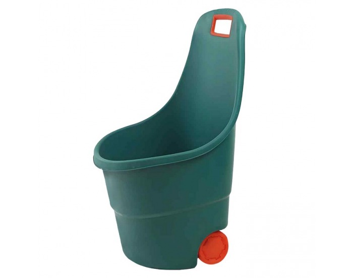 Plastový záhradný vozík Zafer - zelená / oranžová