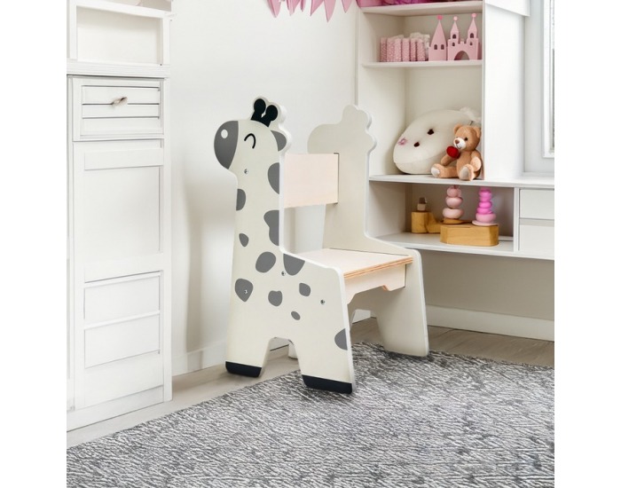 Montessori schodíky / stolička Zafra - biela / sivá / čierna