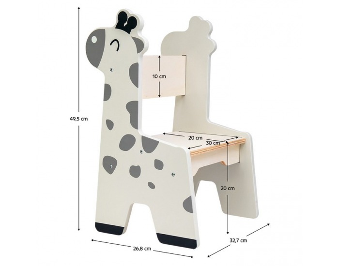 Montessori schodíky / stolička Zafra - biela / sivá / čierna