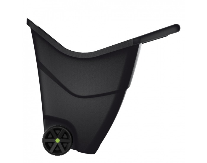 Plastový záhradný vozík Zafur 85 l - čierna / zelená