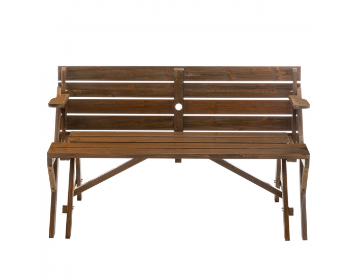 Záhradný stôl / lavička Zagir - hnedá