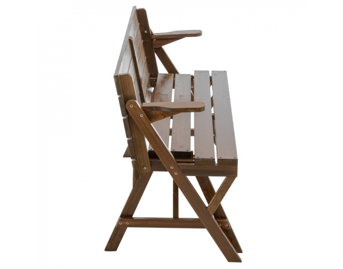 Záhradný stôl / lavička Zagir - hnedá